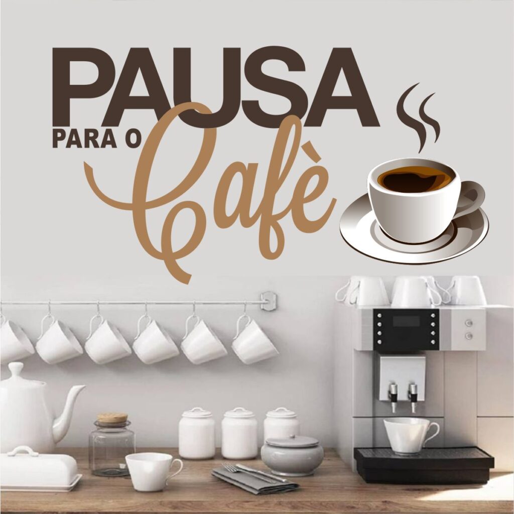 Adesivo de Parede Pausa Para o Café
