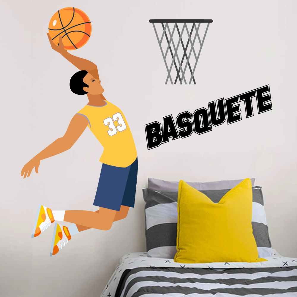 Adesivo do jogador de basquete