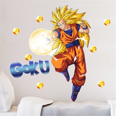 Adesivo 3D Buraco na Parede Dragon Ball Z Desenho Animado - Shop