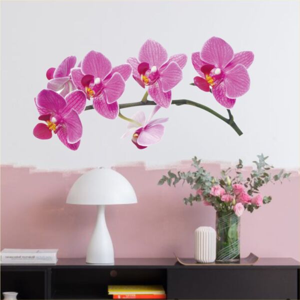 Adesivo de Parede Orquídea Rosa