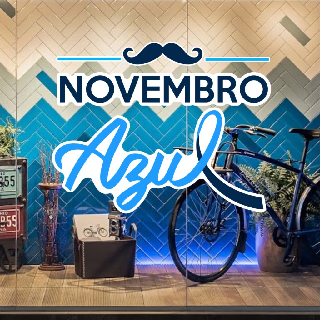 Adesivo Vitrine Novembro Azul N2