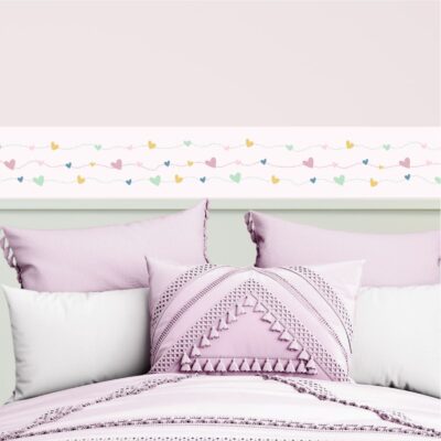 Adesivo Border Faixa Infantil Varal Corações