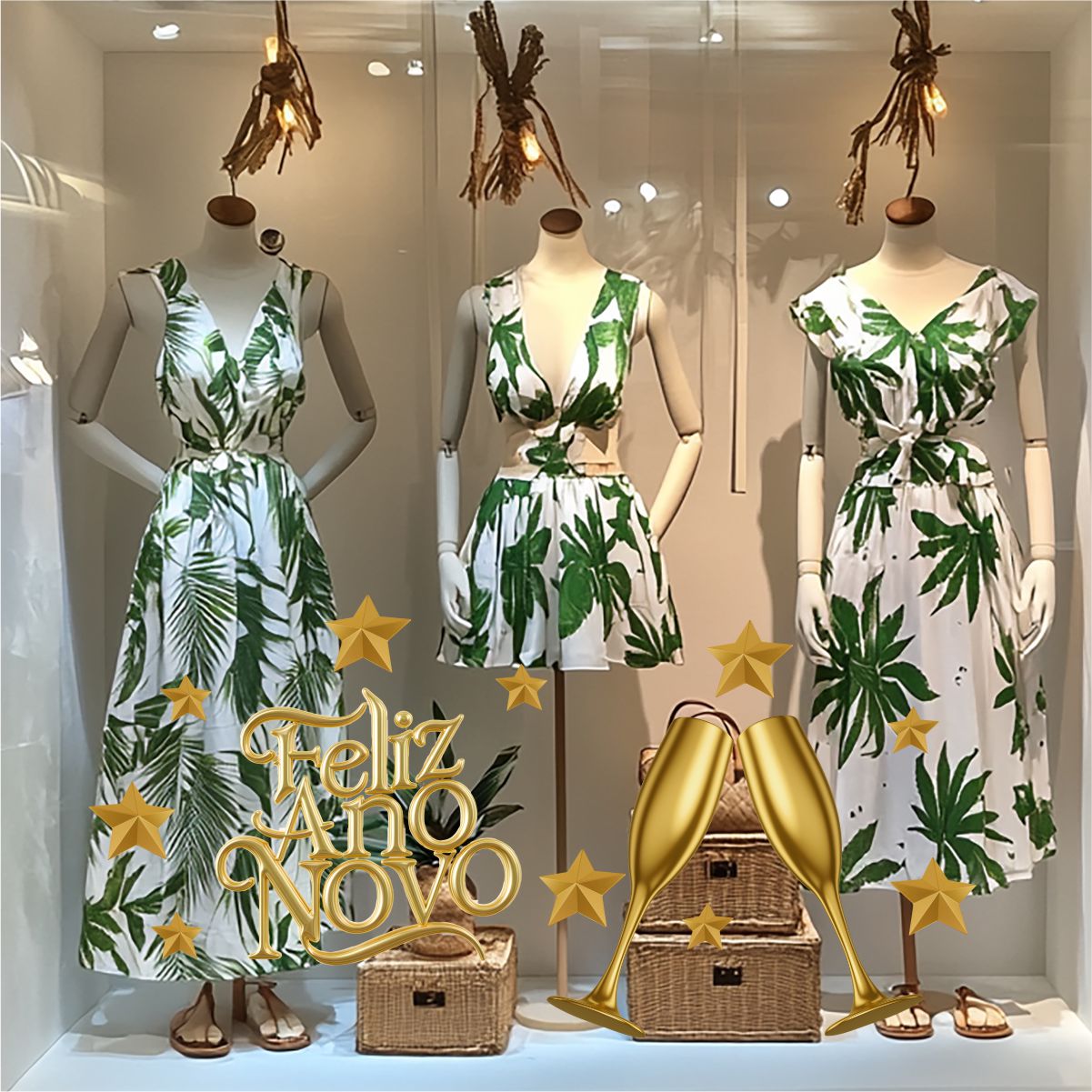 Adesivo Vitrine Réveillon Ano Novo N2 - Imagem 2