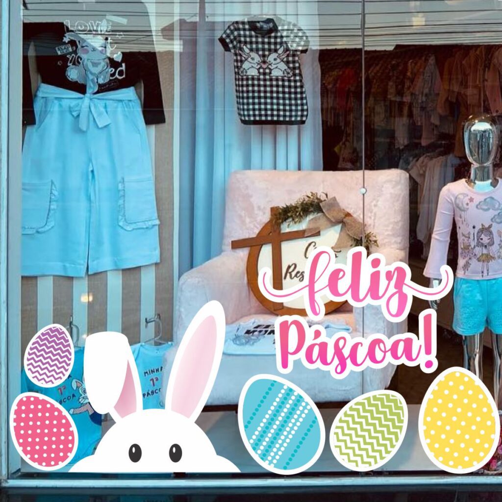 Adesivo Vitrine de Páscoa N2