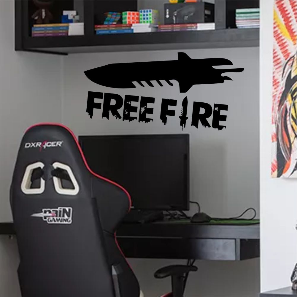 Adesivo Decorativo Free Fire + Nome Médio