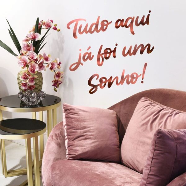 Adesivo de Parede Frase 1 Rose Gold