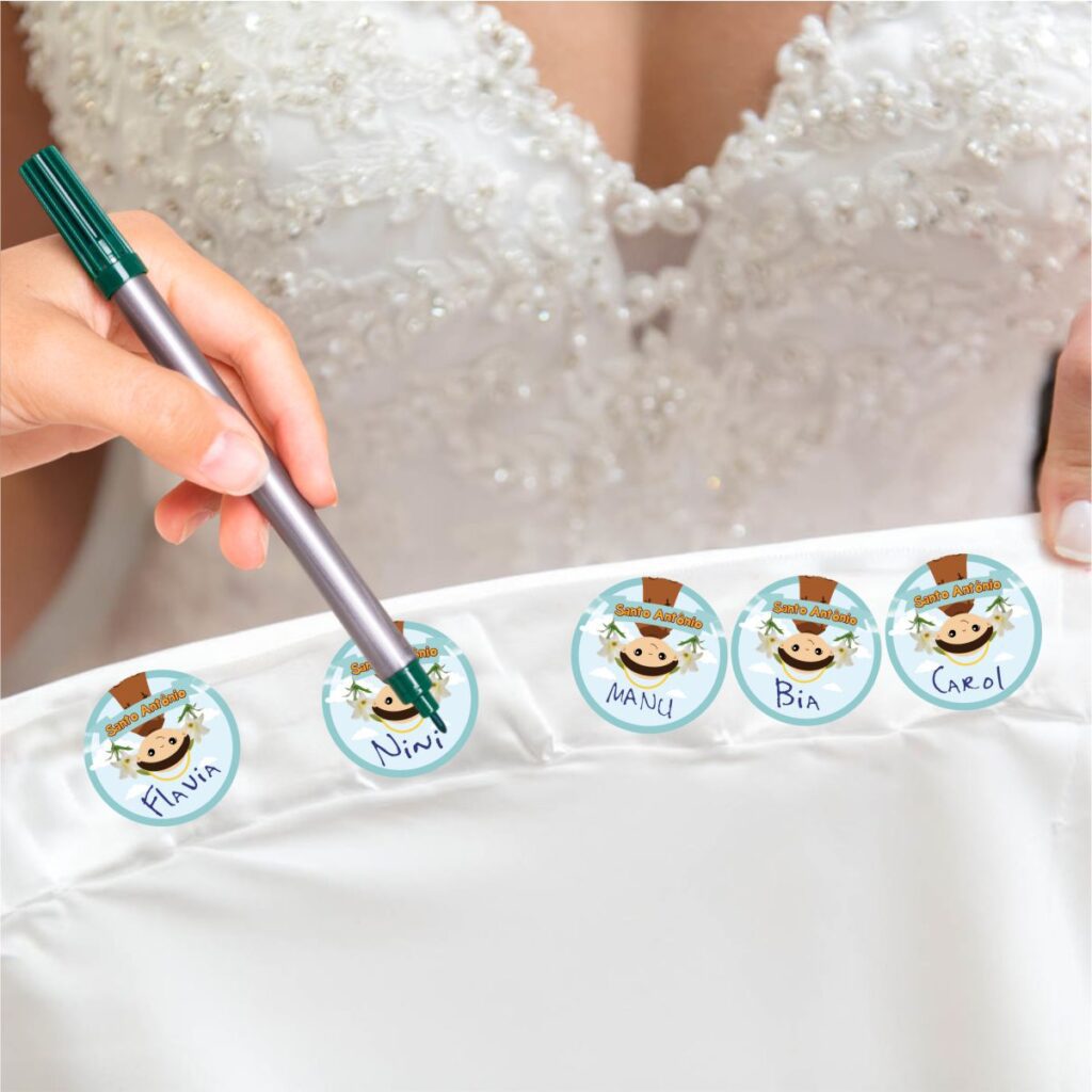 Adesivo Nome Amigas Barra Vestido Santo Antônio