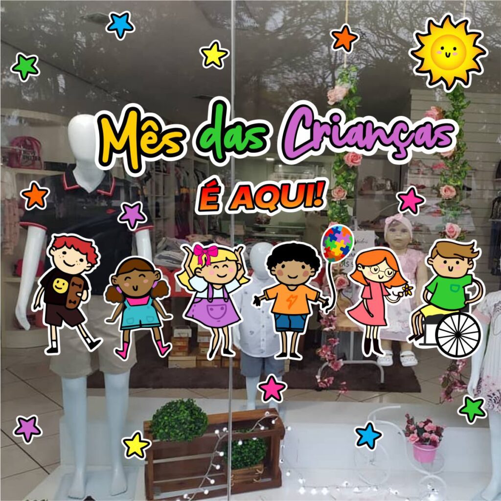 Adesivo Vitrine Dia Das Crianças N12