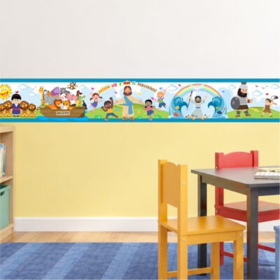 Adesivo Border Faixa Infantil Desenhos Bíblicos