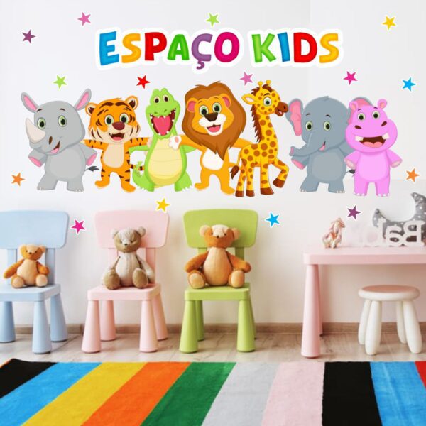 Adesivo de Parede Infantil Espaço Kids Safari