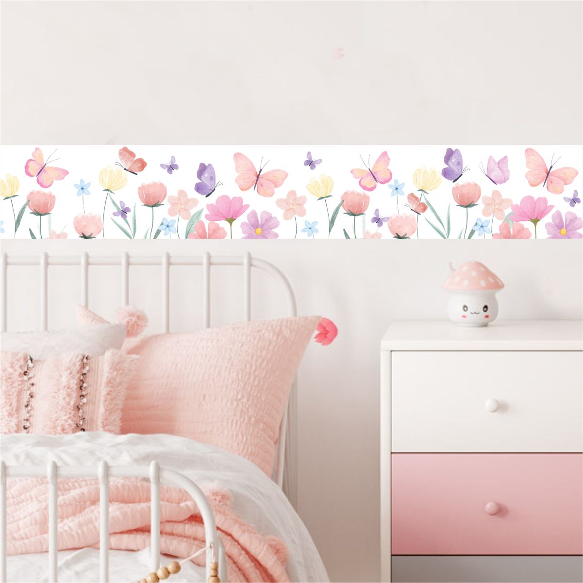 Adesivo Border Faixa Infantil Jardim Borboletas