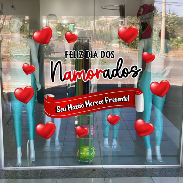 Adesivo Vitrine dia dos Namorados N23