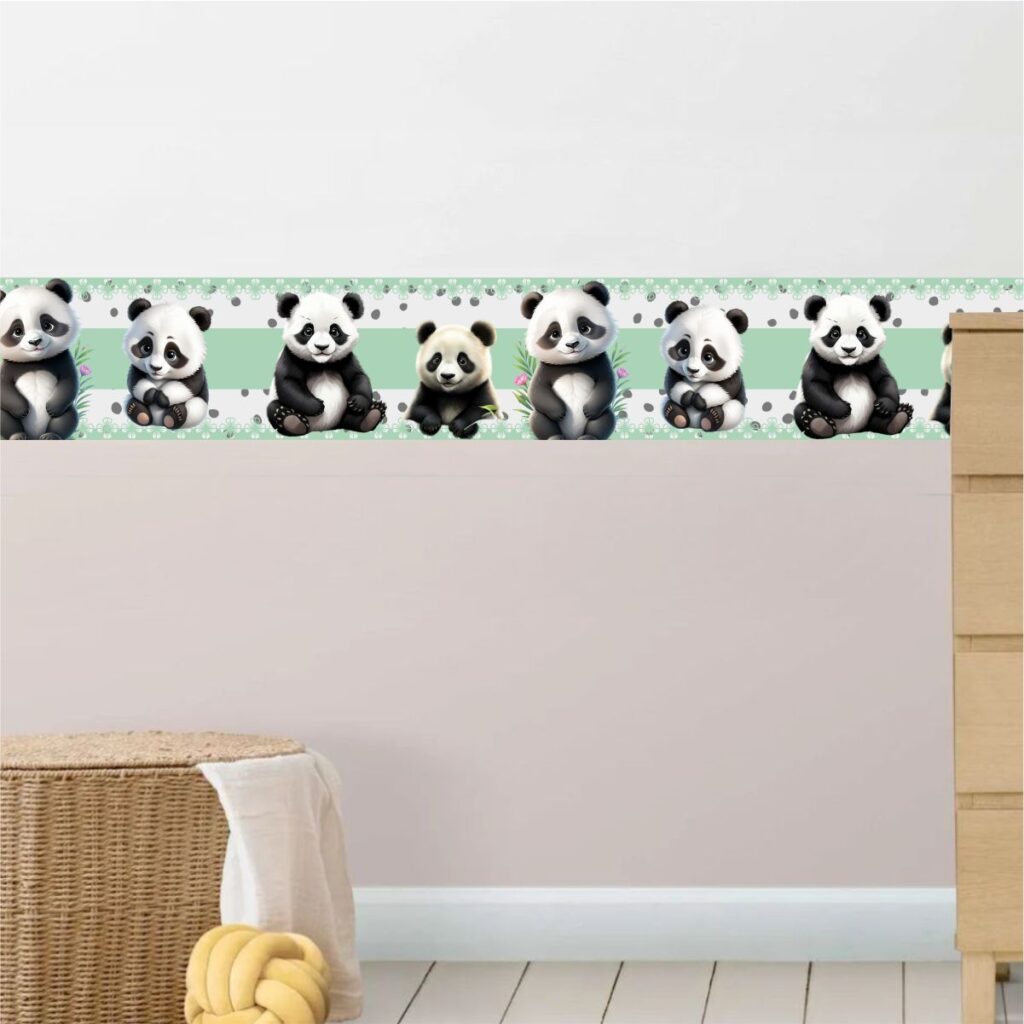 Adesivo Border Faixa Infantil Urso Panda