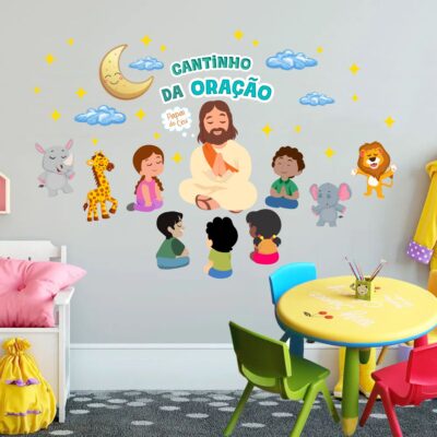 Adesivo de Parede Infantil Cantinho da Oração Jesus