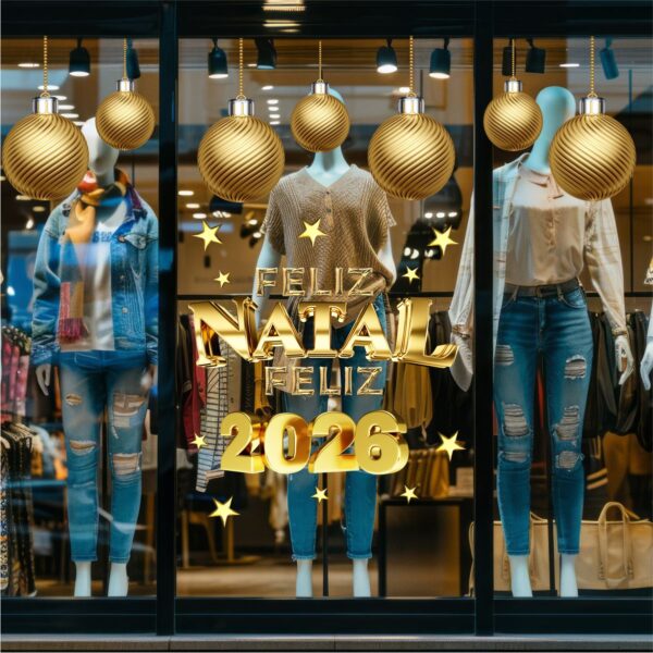 Adesivo Vitrine de Natal N30