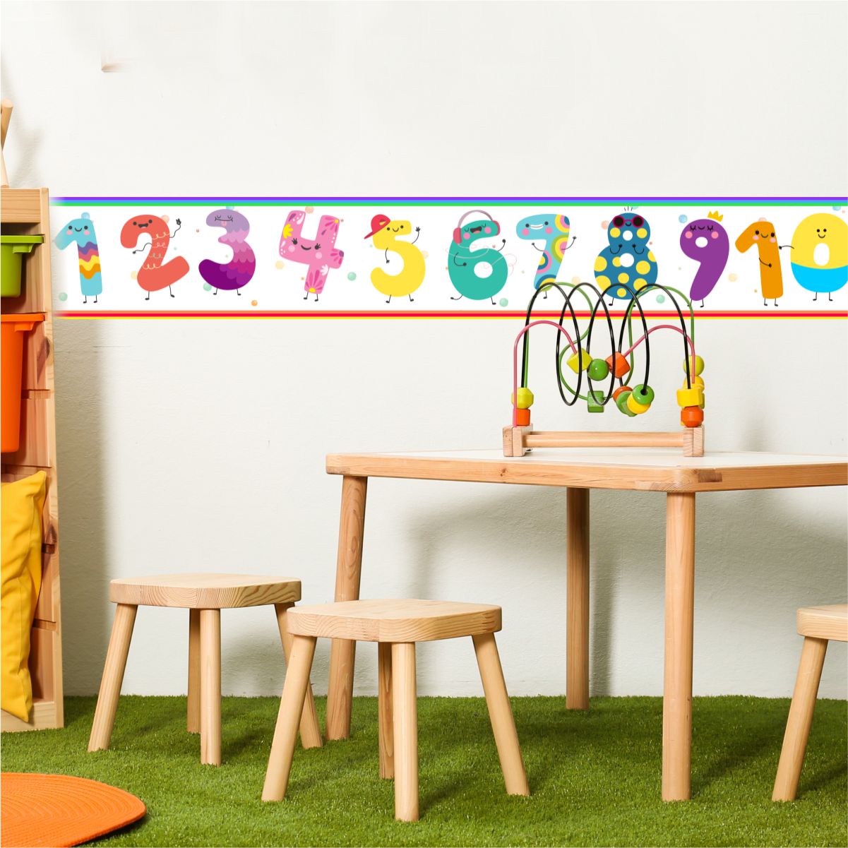 Adesivo Faixa Border Infantil Números Coloridos