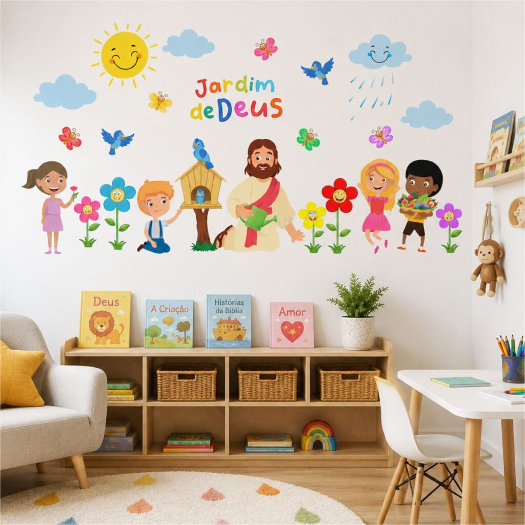 Adesivo de Parede Infantil Jardim de Deus