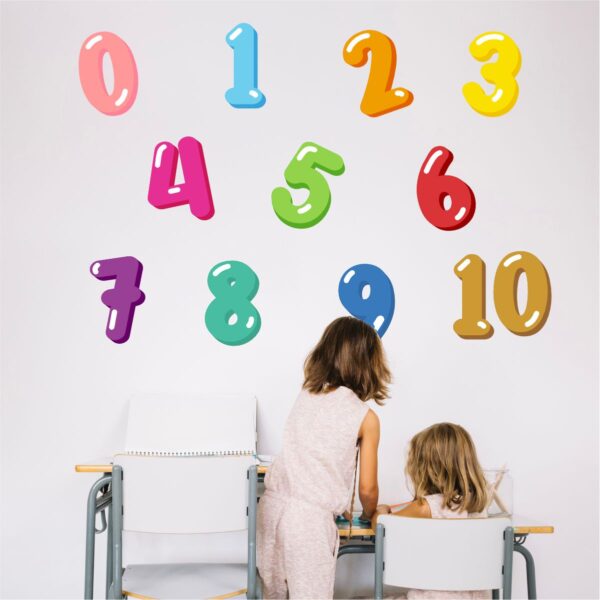 Adesivo de Parede Infantil Numerais Coloridos