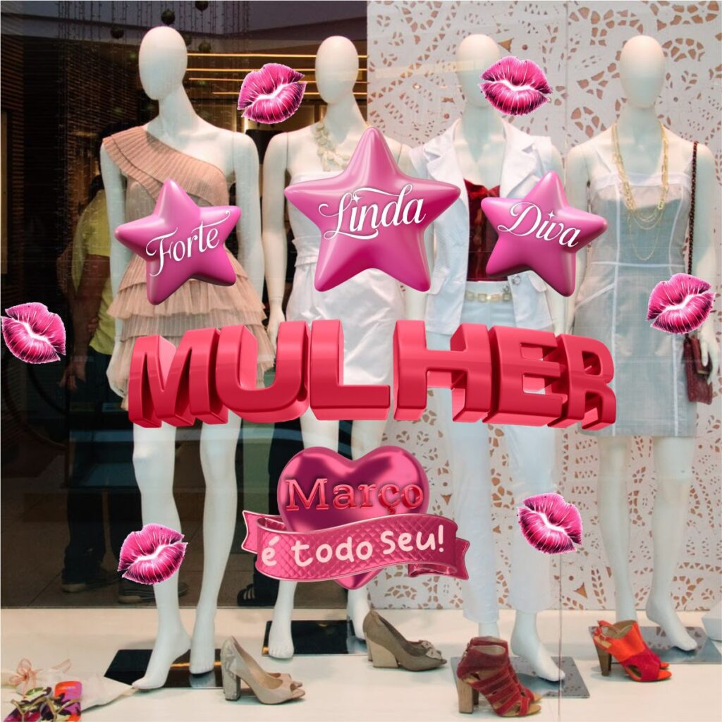 Adesivo Vitrine dia das Mulheres N7