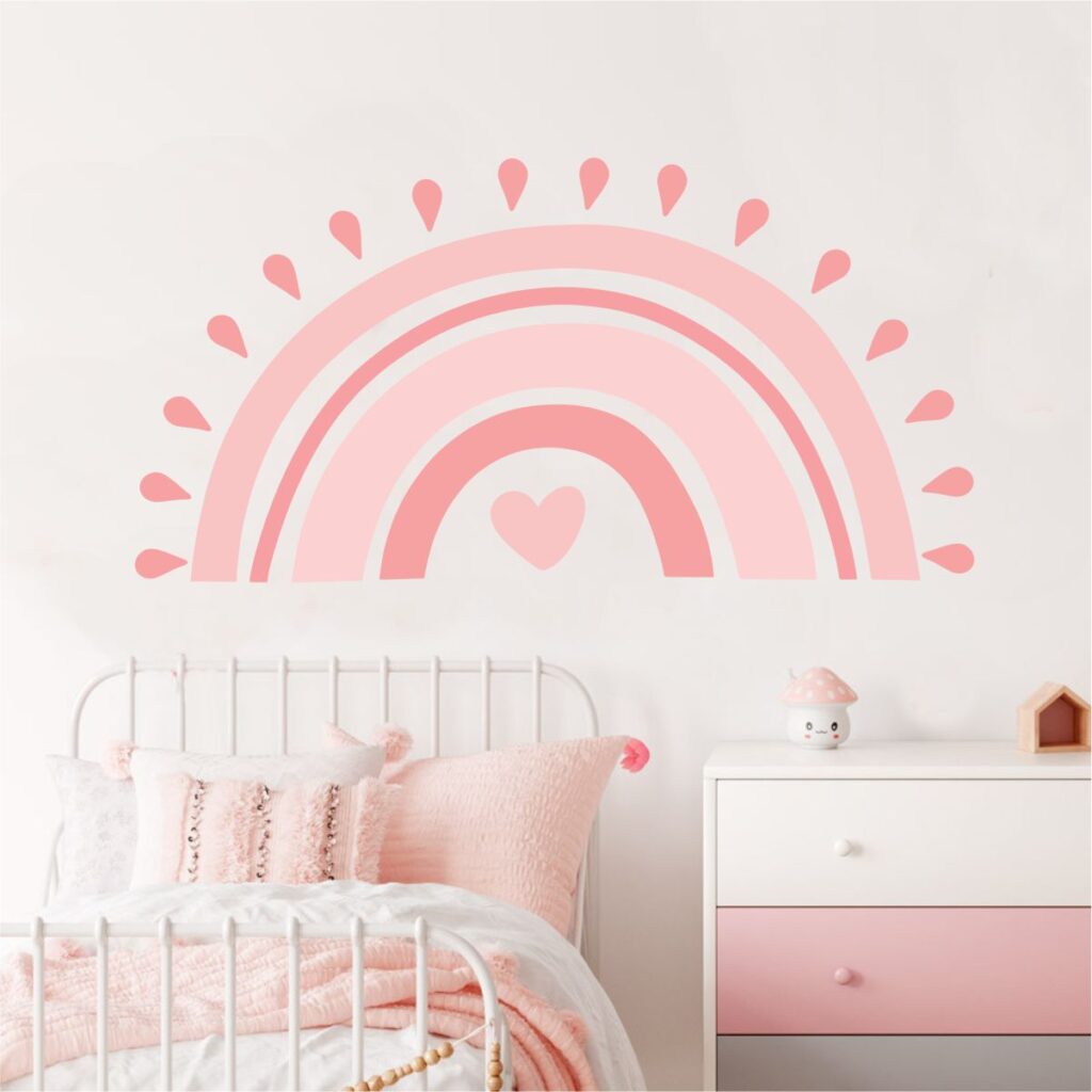 Adesivo de Parede Arco-íris Rosa