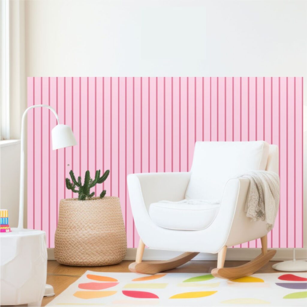 Adesivo Papel de Parede Ripado Rosa