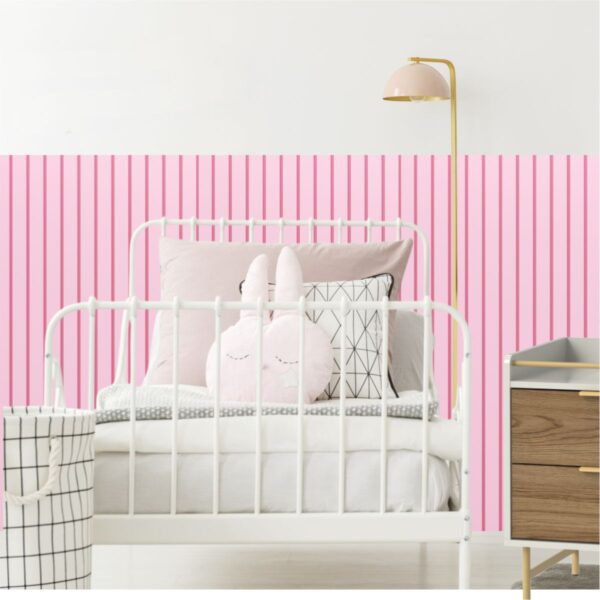 Adesivo Papel de Parede Ripado Rosa - Imagem 2
