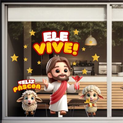 Adesivo Vitrine de Páscoa N17