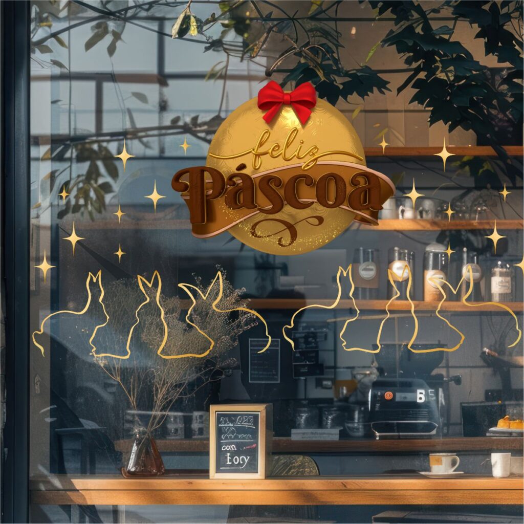 Adesivo Vitrine de Páscoa N19