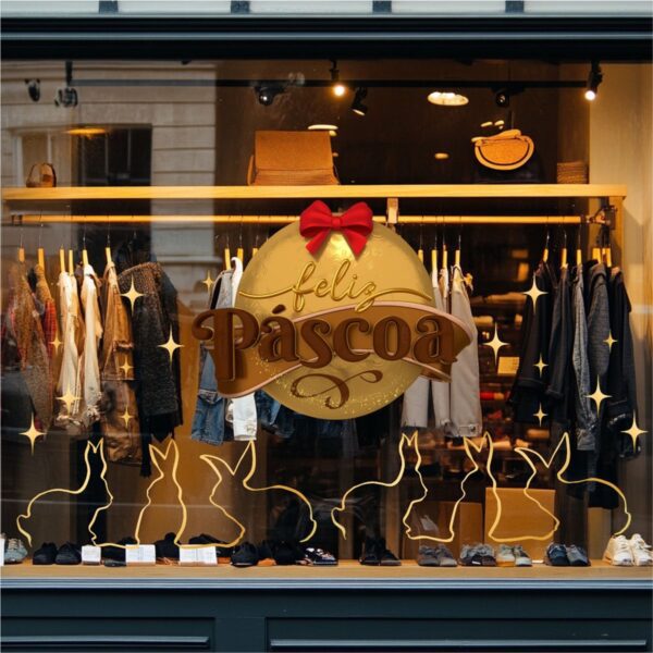 Adesivo Vitrine de Páscoa N19 - Imagem 2