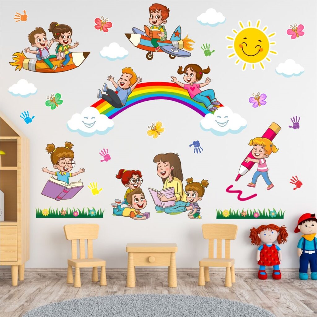 Adesivo de Parede Infantil Diversão Kids