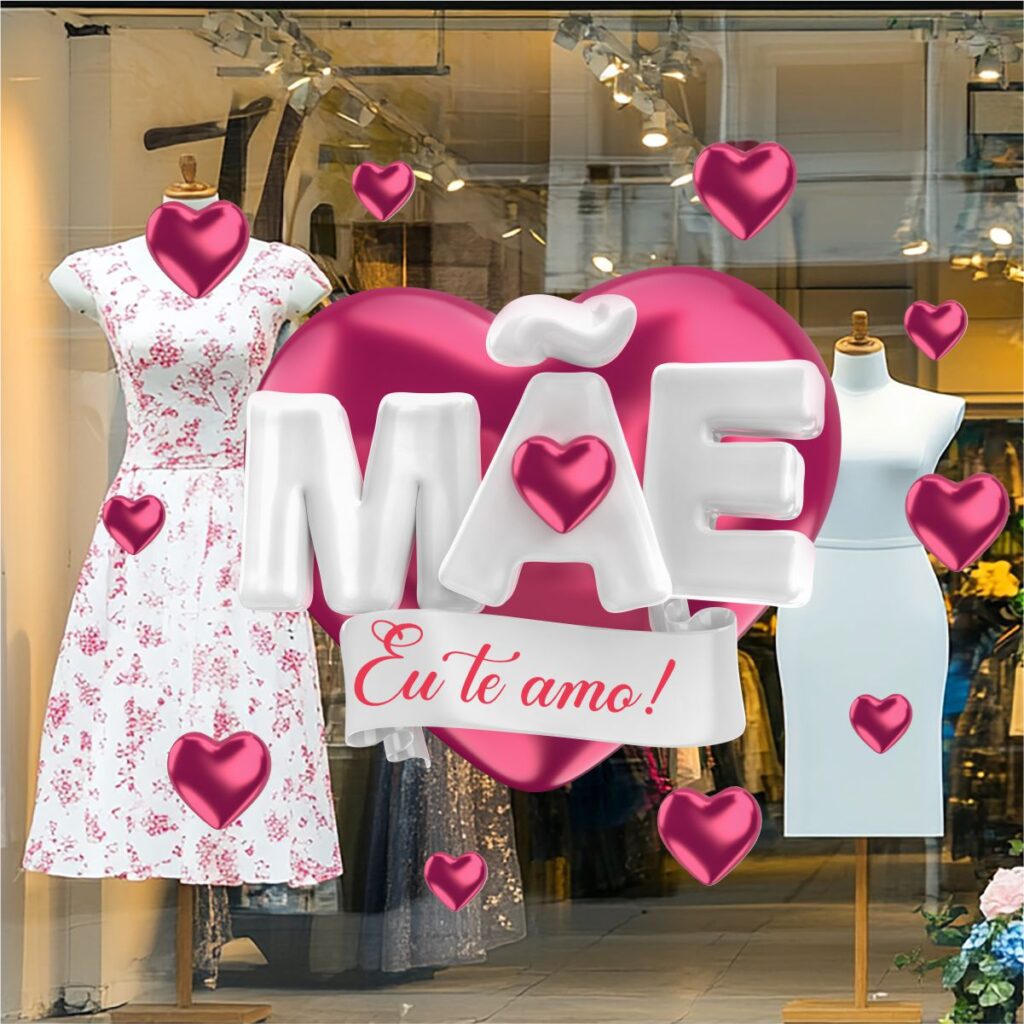Adesivo Vitrine dia das Mães N21