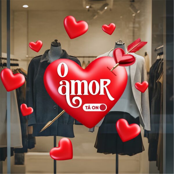 Adesivo Vitrine dia dos Namorados N25