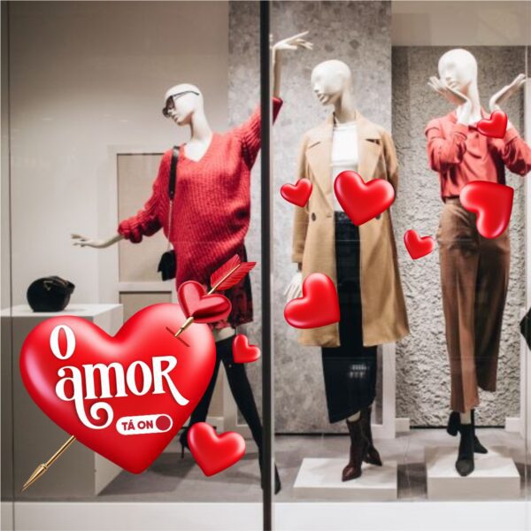 Adesivo Vitrine dia dos Namorados N25 - Imagem 2