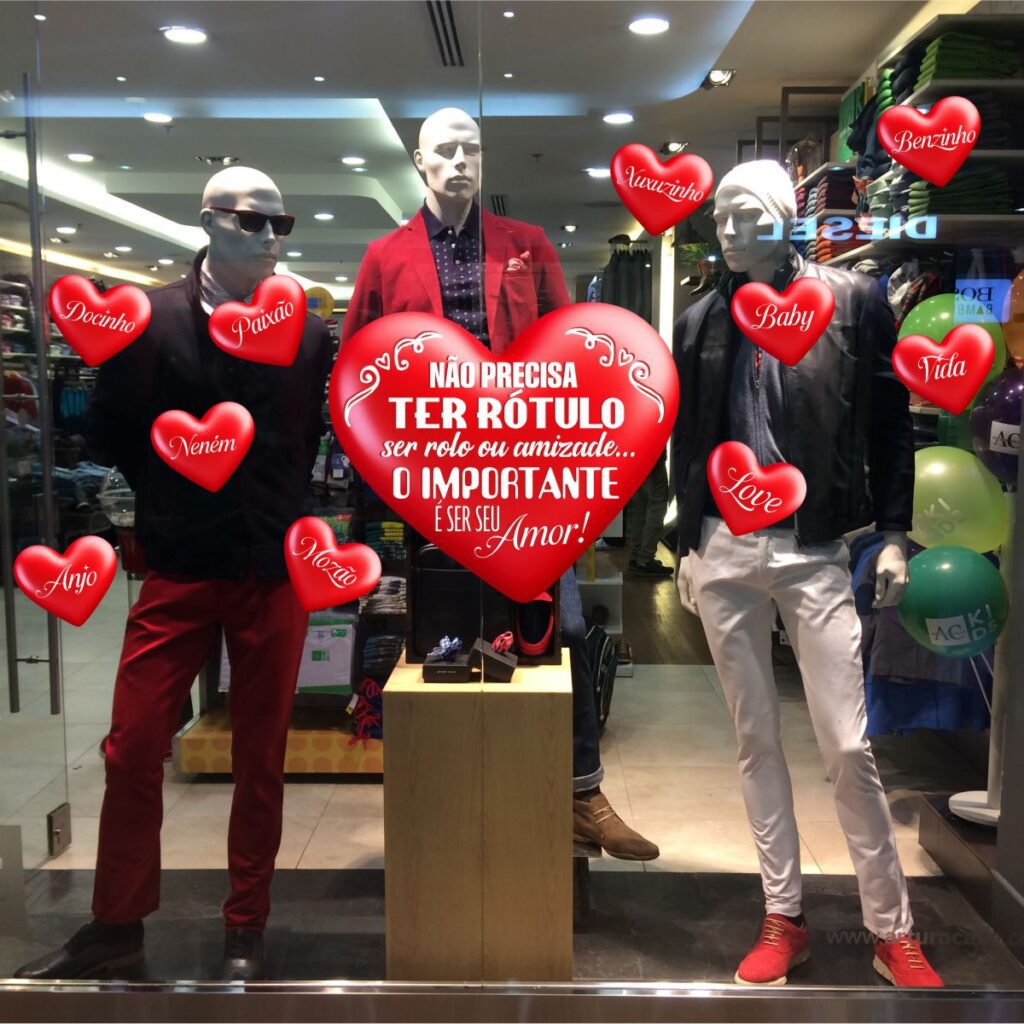 Adesivo Vitrine dia dos Namorados N26