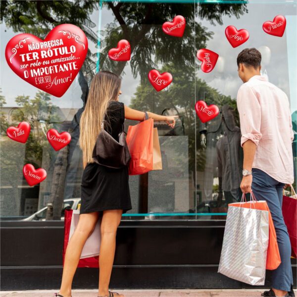Adesivo Vitrine dia dos Namorados N26 - Imagem 2