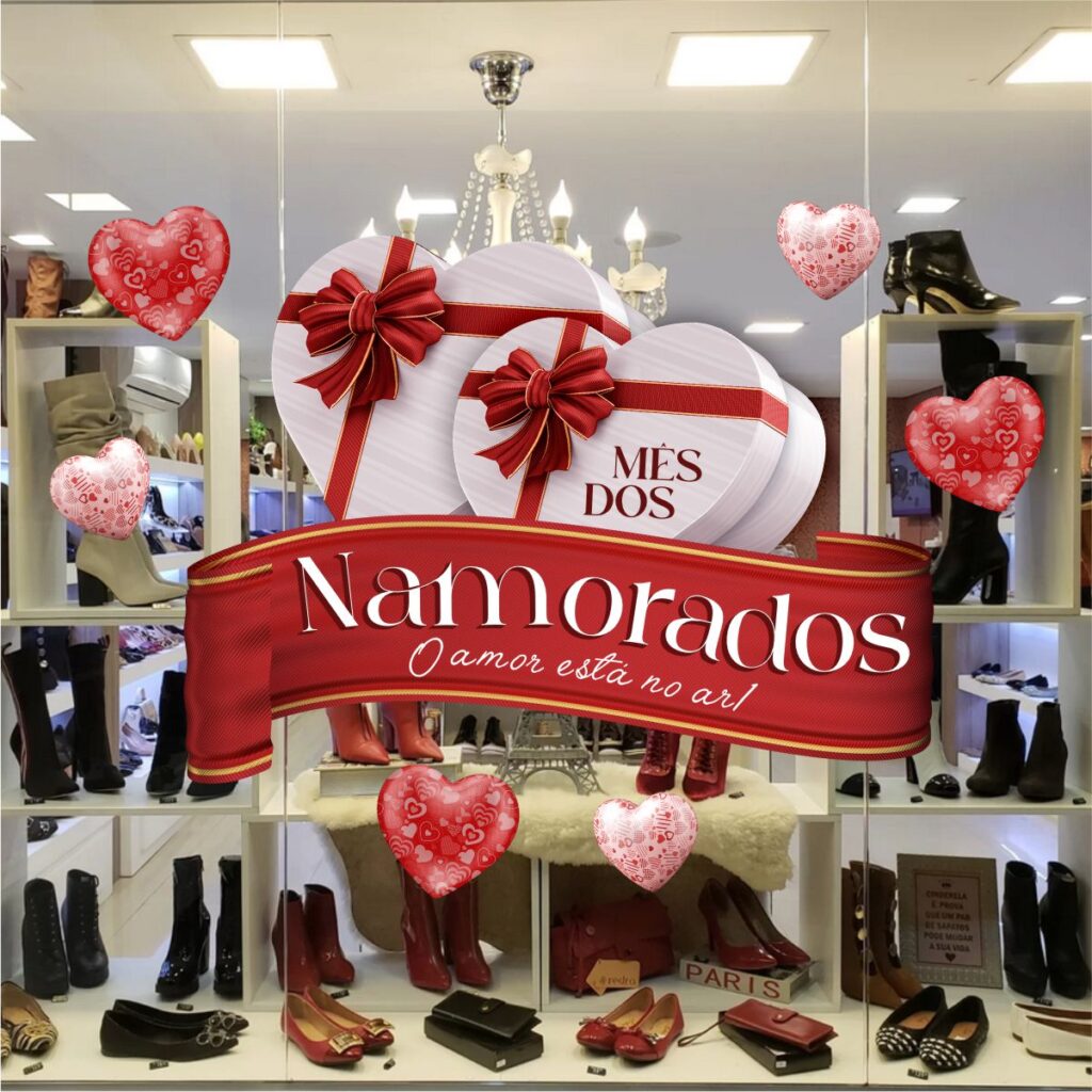 Adesivo Vitrine dia dos Namorados N28