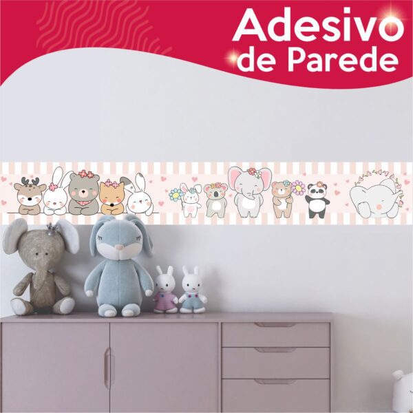 Adesivo Faixa Infantil Bichinhos Fofos - Imagem 3