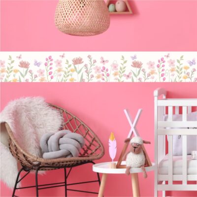 Adesivo Border Faixa Infantil Jardim de Flores