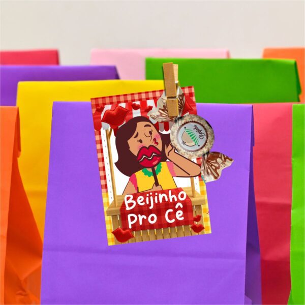 Cartão para Mimo Lembrancinha Festa Junina N2 - Imagem 2
