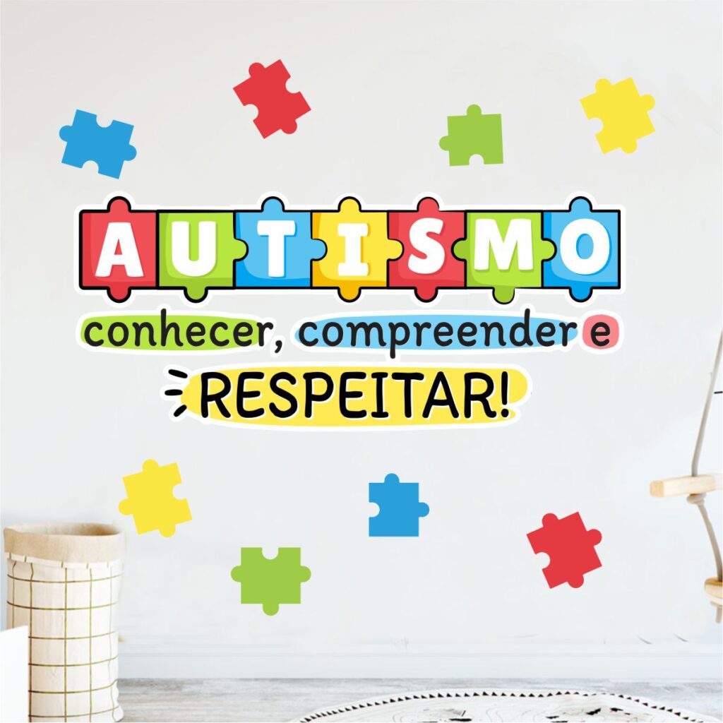 Adesivo de Parede Infantil Frase Autismo