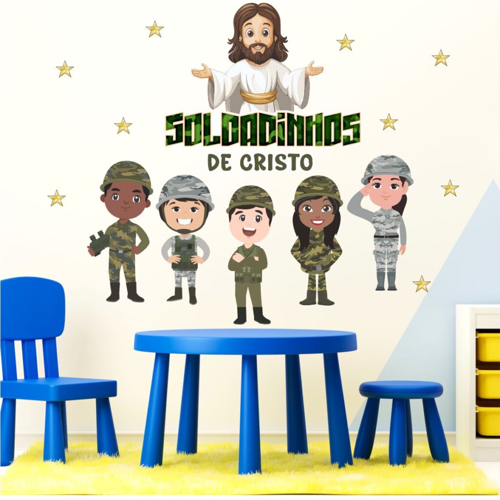 Adesivo de Parede Infantil Soldadinhos de Cristo