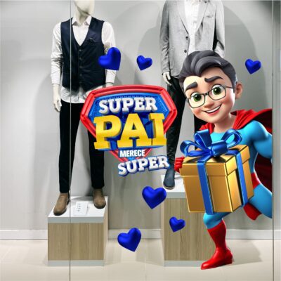 Adesivo Vitrine Dia dos Pais N19