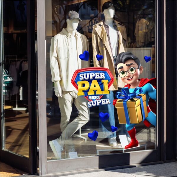 Adesivo Vitrine Dia dos Pais N19 - Imagem 2