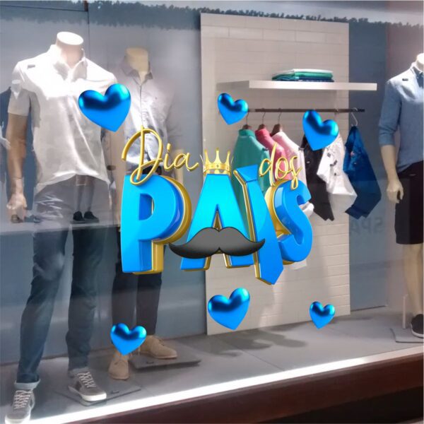 Adesivo Vitrine Dia dos Pais N20 - Imagem 2