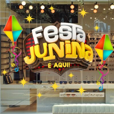 Adesivo Vitrine Festa Junina N9