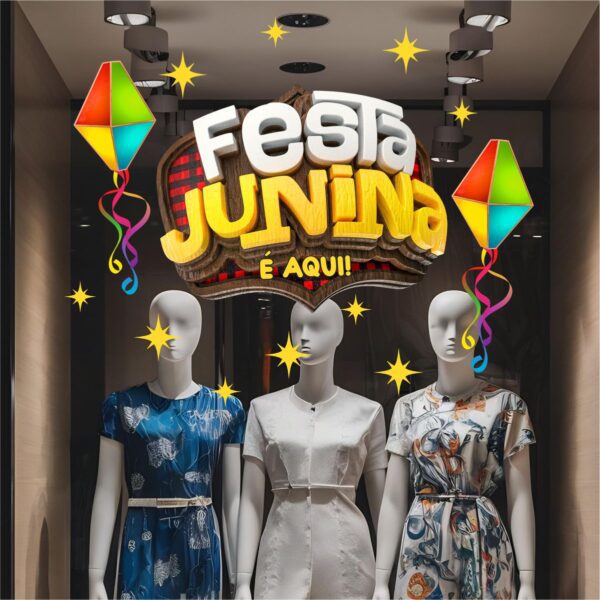Adesivo Vitrine Festa Junina N9 - Imagem 2