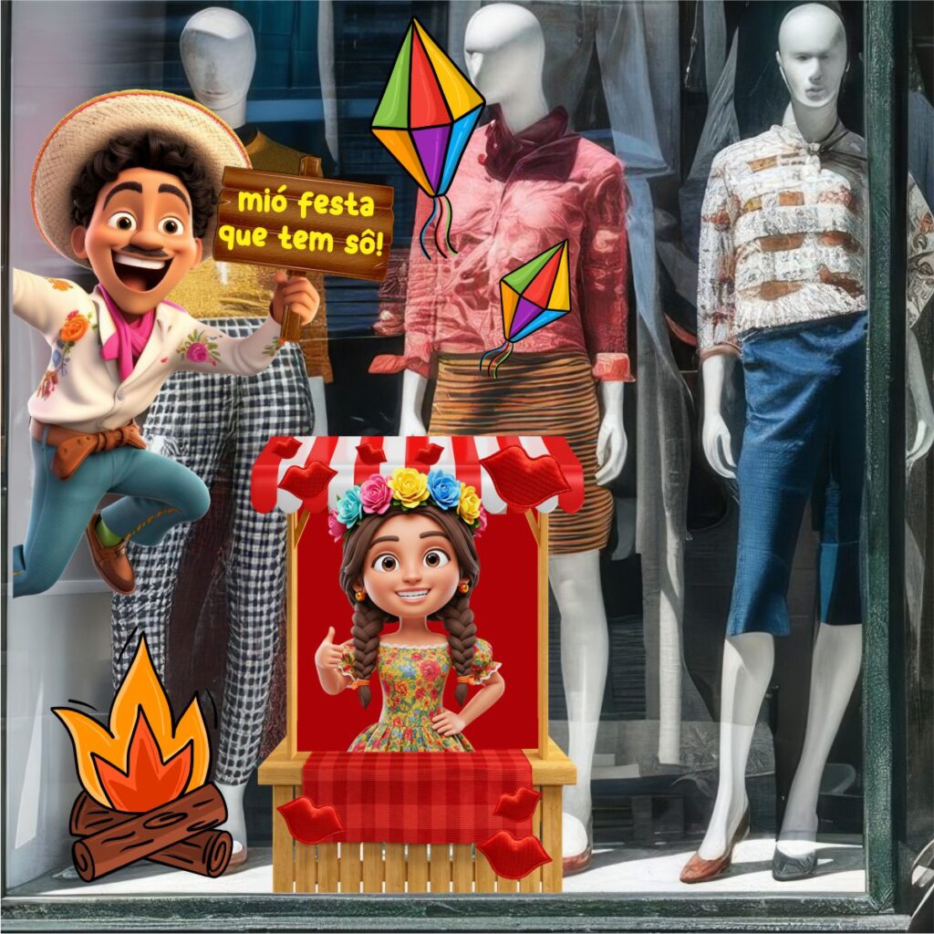 Adesivo Vitrine Festa Junina N10