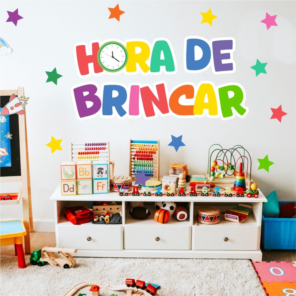 Adesivo de Parede Infantil Hora de Brincar