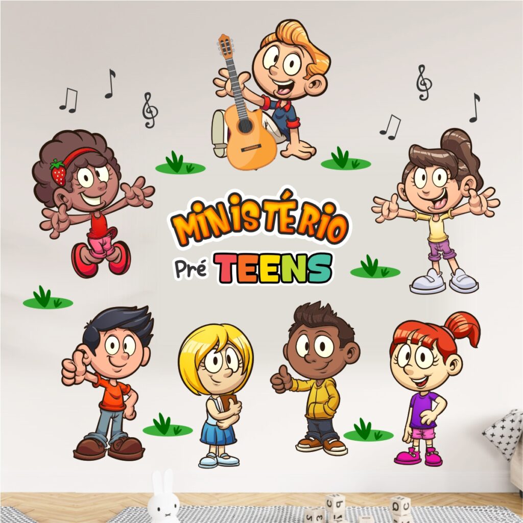 Adesivo de Parede Infantil Ministério Pré Teens