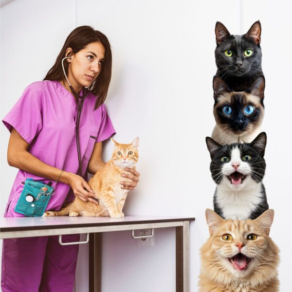 Adesivo Decorativo para Porta Gatos - Imagem 2